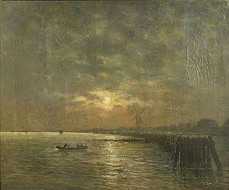 Navigation nocturne by Peter Tschoffen - Auction record, sale price, and art valuation. Compare with similar artists and explore comparable artworks.