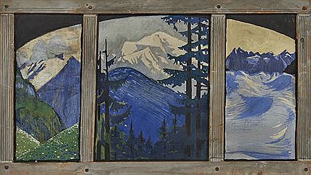 Views of Valais, triptych by John Graz - Auction record, sale price, and art valuation. Compare with similar artists and explore comparable artworks.