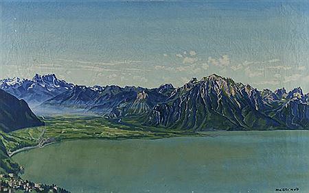 View of Grammont and the Rhone plain by Marcel Victor Eternod - Auction record, sale price, and art valuation. Compare with similar artists and explore comparable artworks.