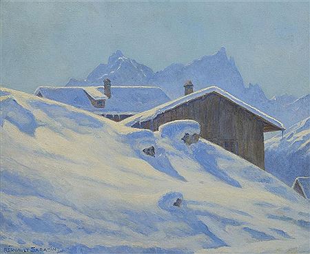 Chalets in the snow