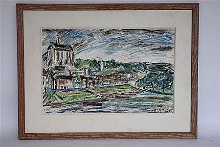 "The church of the deck of the ark." by Tony George Edward Fritz-Vilars - Auction record, sale price, and art valuation. Compare with similar artists and explore comparable artworks.