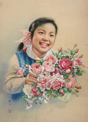 Flower to Hero by Jin Meisheng - Auction record, sale price, and art valuation. Compare with similar artists and explore comparable artworks.