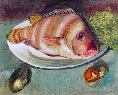 Red Fish and Vegetables