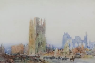 "Ypres 1917" - Troops and equipment by Alfred John Billinghurst - Auction record, sale price, and art valuation. Compare with similar artists and explore comparable artworks.