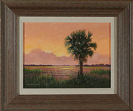 CAROLINA MARSH SCENE WITH PALM