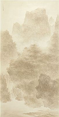 Pines in Misty Mount Huang