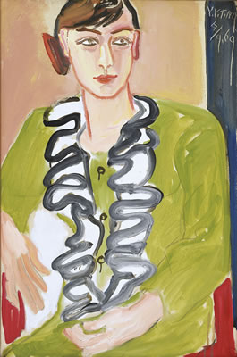 Seated Lady in Green Blouse
