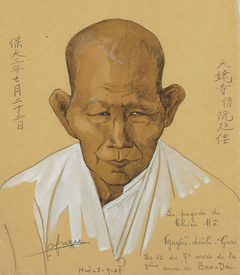 Portrait de Nguyen Dinh Giai à la pagode de Thien Mo (Portrait of Nguyen Dinh Giai at the Thien Mo Pagoda)