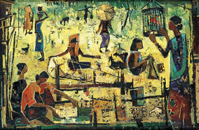 Malay Kampong by Seah Kim Joo - Auction record, sale price, and art valuation. Compare with similar artists and explore comparable artworks.