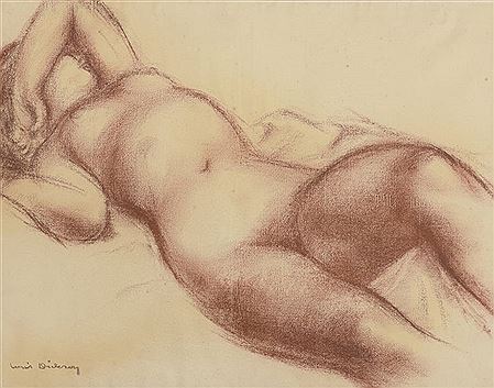 Female nude lying on her back