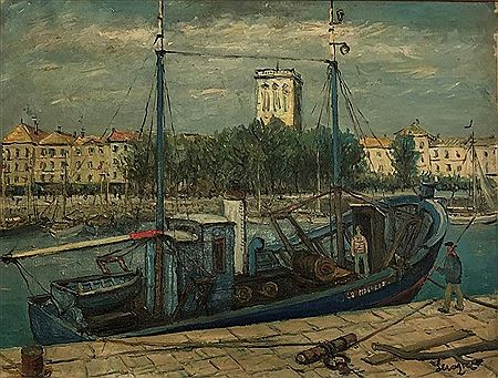 Sample artwork by Alois Lecoque (1891 - 1981), known for post impressionist landscape, still life and figure paintings - View similar artists and auction records