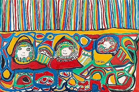 LES TISSEUSES DE CHTOUKA,PARIS by Talal Chaibia - Auction record, sale price, and art valuation. Compare with similar artists and explore comparable artworks.