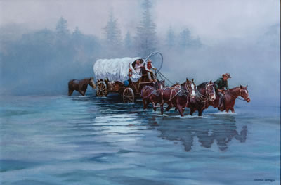 Foggy Crossing on the Yellowstone River