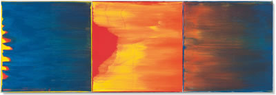 Geel Rood Blauw II over I III over I (Yellow Red Blue II over I III over I) Tryptich (3)