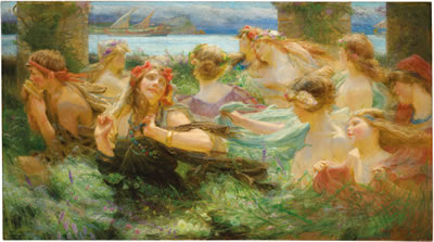 On the way to the festival by Charles William Wyllie - Auction record, sale price, and art valuation. Compare with similar artists and explore comparable artworks.