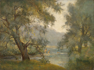 Sample artwork by James Herbert Snell (1861 - 1935), known for landscape painting - View similar artists and auction records