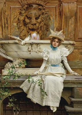 Sample artwork by Vittorio Mateo Corcos (1859 - 1933), known for portrait and interior painting - View similar artists and auction records