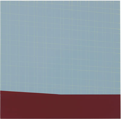 Burgundy Plum Ground, Periwinkle Blanket folded under