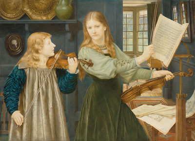 The Duet: Portraits of Alexandra, daughter of Rev. G. Kitchin and Winifrid, daughter of the painter