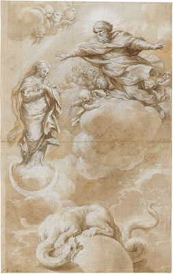 The Virgin Immaculate blessed by God the Father
