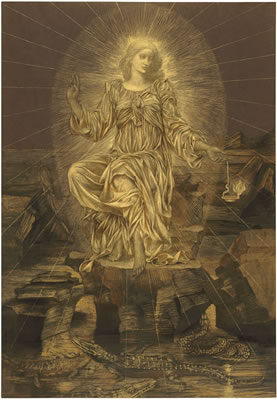 The light shineth in the darkness and the darkness comprehended it not heightened with gold by Evelyn Pickering de Morgan - Auction record, sale price, and art valuation. Compare with similar artists and explore comparable artworks.