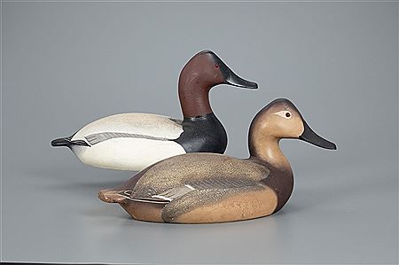 Mammoth Canvasback Pair by Norris Pratt - Auction record, sale price, and art valuation. Compare with similar artists and explore comparable artworks.