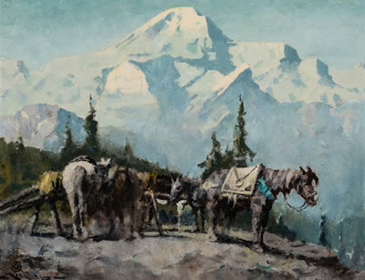 Packhorses and Mt. McKinley (1963)