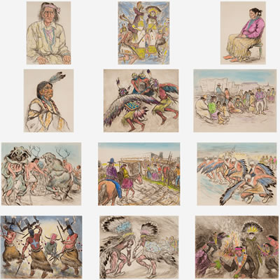 Indians of the Southwest, deluxe set of 12 by Ira Moskowitz - Auction record, sale price, and art valuation. Compare with similar artists and explore comparable artworks.