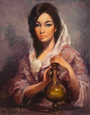 In Lavender with Vase