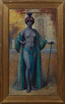 "Orientalist Standing Female Nude" by Maurice Jean Lefebvre - Auction record, sale price, and art valuation. Compare with similar artists and explore comparable artworks.