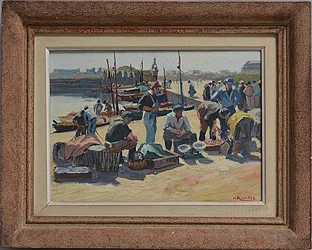 Concarneau, pécheur vendant leur poisson