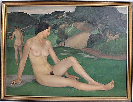 Nus dans un paysage arcadien