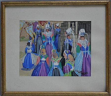 Sample artwork by Suzanne Gueguen (1900 - 1979), known for painting - View similar artists and auction records