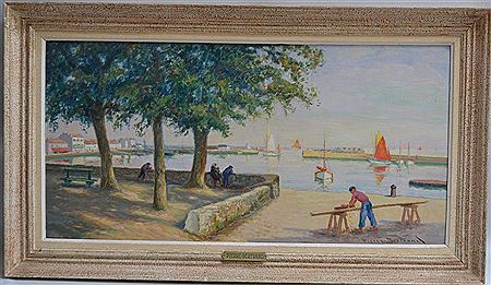 Ile d'Yeu, Port Joinville et la place La Pylaie by Pierre Philippe Bertrand - Auction record, sale price, and art valuation. Compare with similar artists and explore comparable artworks.