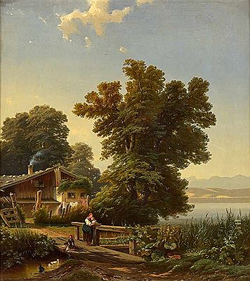 Sommerliche Seenlandschaft.