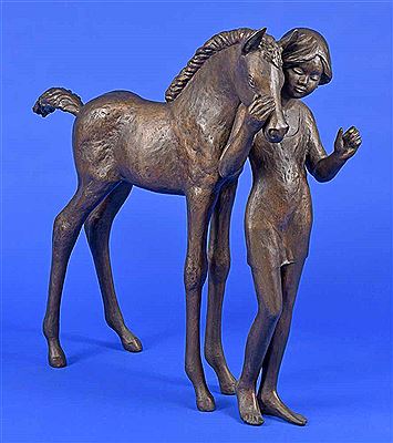 Girls with foals by Ladislav Hlina - Auction record, sale price, and art valuation. Compare with similar artists and explore comparable artworks.