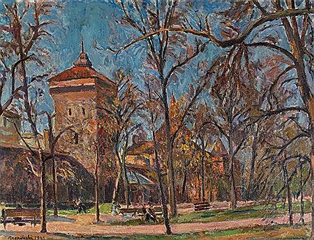 Sample artwork by Czeslav Rzepinski (1905 - 1995), known for colorism, easel painting, graphics, drawing, wall painting, landscapes, still lifes, portraits - View similar artists and auction records