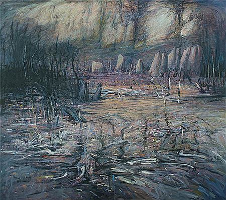 Central Australian Landscape, 1989. by Christopher Gentle - Auction record, sale price, and art valuation. Compare with similar artists and explore comparable artworks.