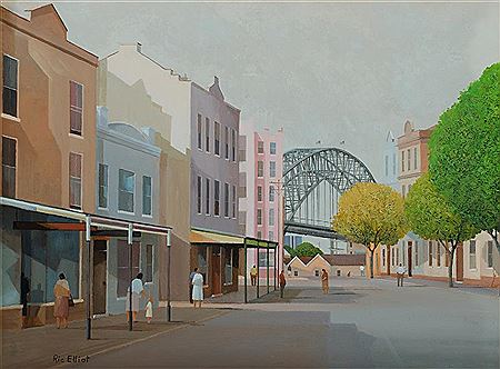 The Rocks, Sydney by Ric Elliott - Auction record, sale price, and art valuation. Compare with similar artists and explore comparable artworks.