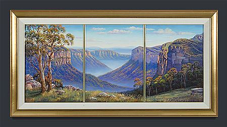 'Blue Mountains Morning' (Triptych)