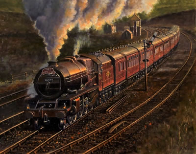 Royal Scot Locomotive at Full Steam