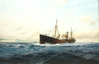 Hull Trawler 'Olvina' H139 off Flamborough