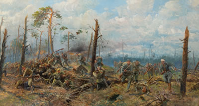 Battle (Polish forces attacking Russian troops - an episode from the I World War)