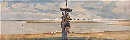 "Folk sculptures by the Vistula river"