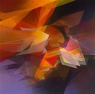 Sample artwork by Bartek Swiateck (Born 1981), known for abstract, geometric painting - View similar artists and auction records