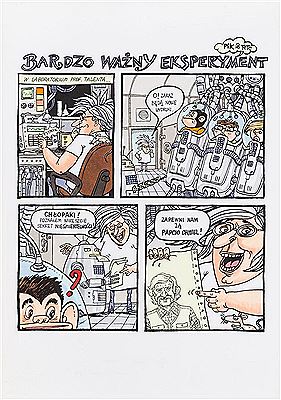 'Tytus - Very Important Experiment' - comic board, 2007 by Tomasz Tomaszewski - Auction record, sale price, and art valuation. Compare with similar artists and explore comparable artworks.