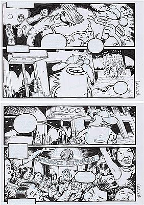 'George the Hedgehog must die' - set of 2 comic boards, 2009