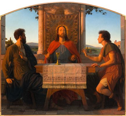 Christ with his desciples in Emaus