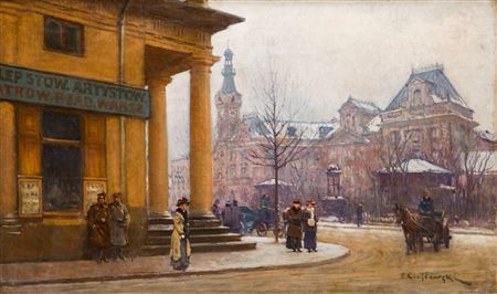 Sample artwork by Thaddaus Cieslewski I (1870 - 1956), known for landscape, portrait and still-life painting - View similar artists and auction records