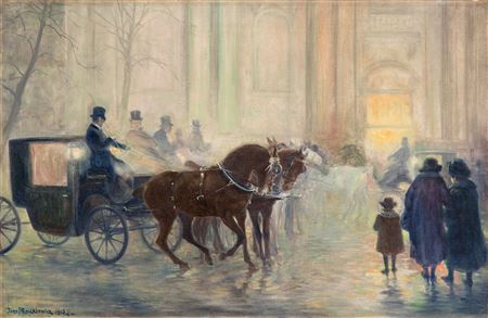 'In front of the church of Wizytki in Warsaw' by Joz Ryszkiewicz - Auction record, sale price, and art valuation. Compare with similar artists and explore comparable artworks.